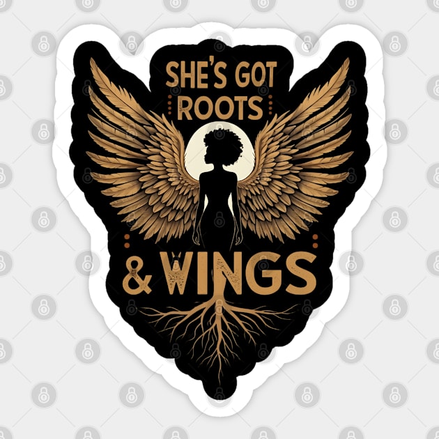 She's Got Roots And Wings Sticker by UrbanLifeApparel